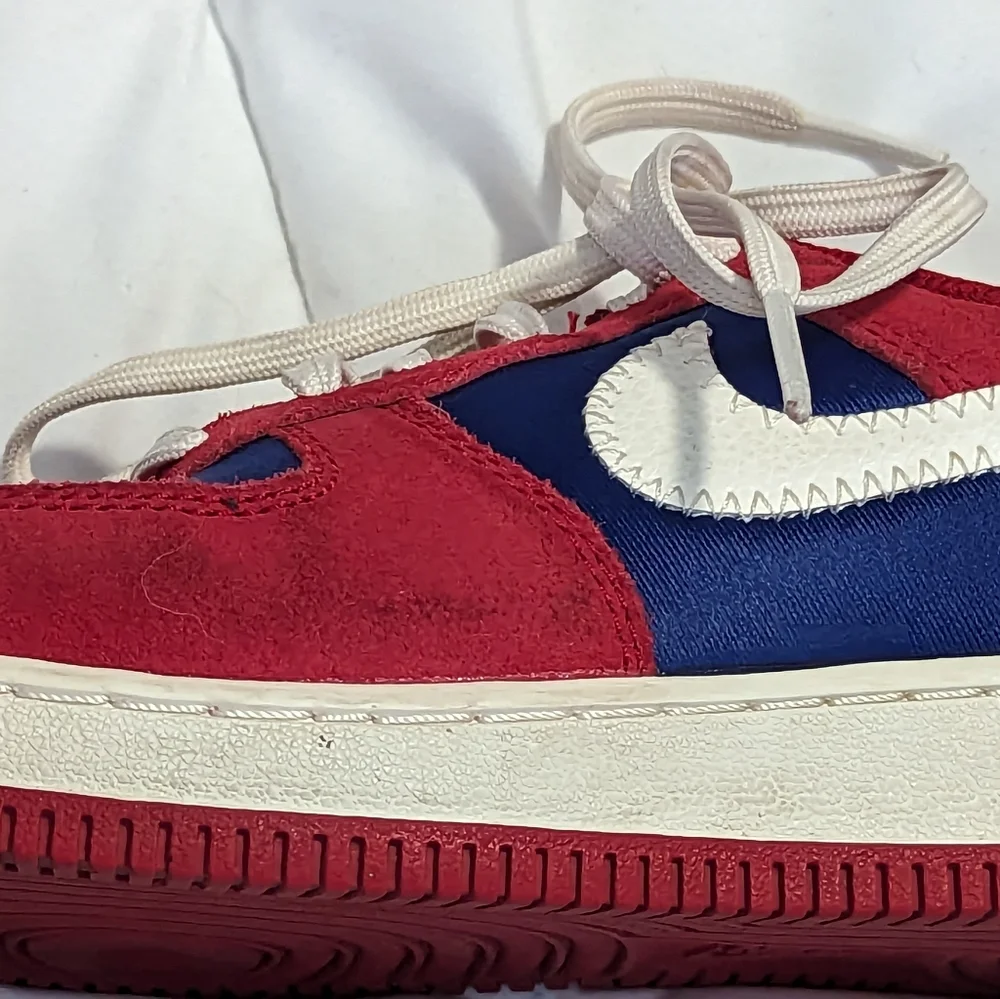 Nike Air force 1 royal blue and red boys Sz: 3y - Picture 6 of 7